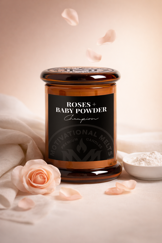 Champion- Roses &amp; Baby Powder Soy Candle