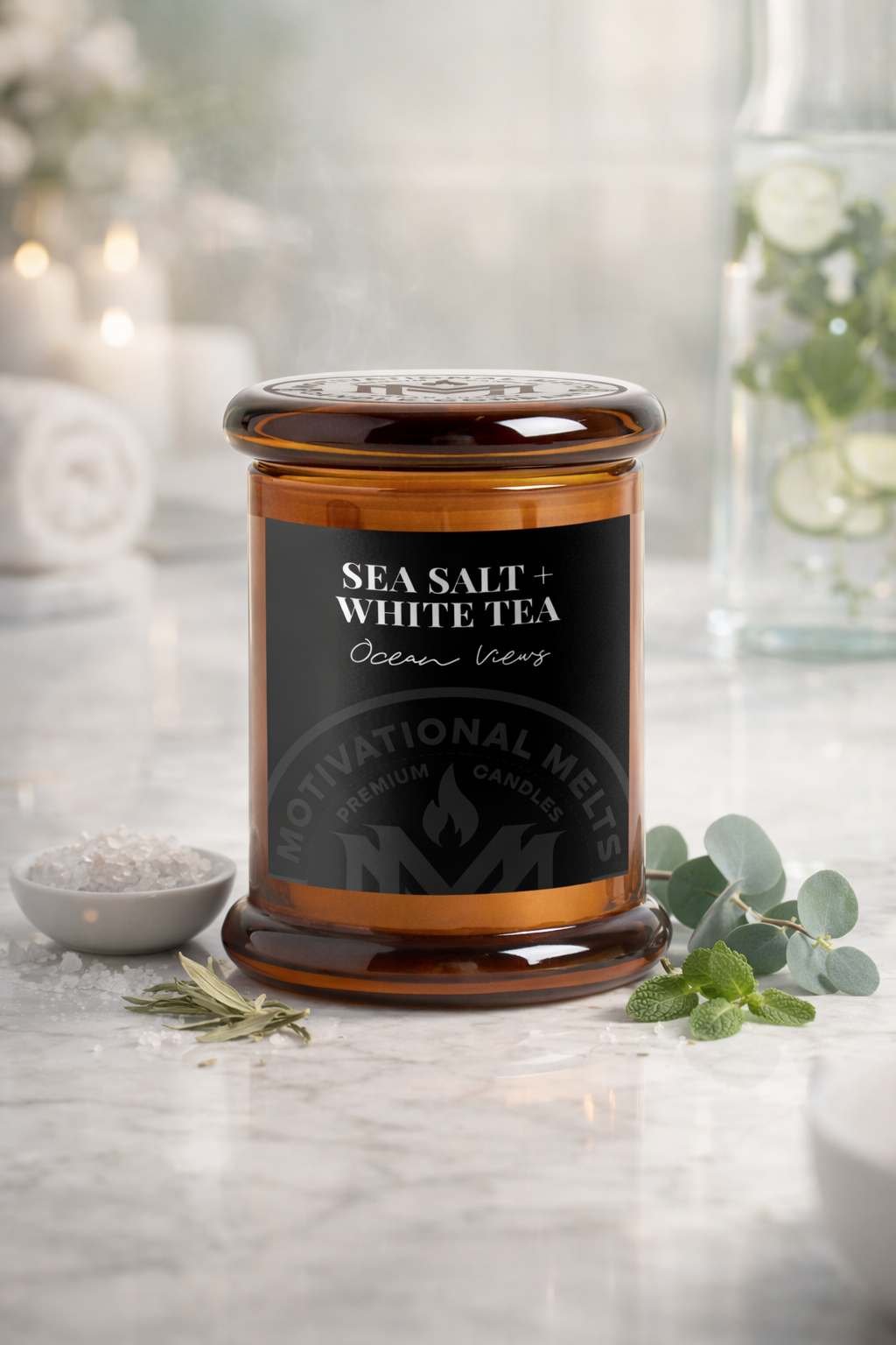 Ocean Views- Sea Salt &amp; White Tea Soy Candle