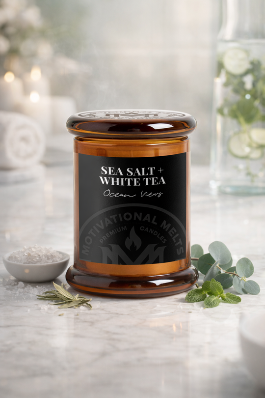 Ocean Views- Sea Salt &amp; White Tea Soy Candle