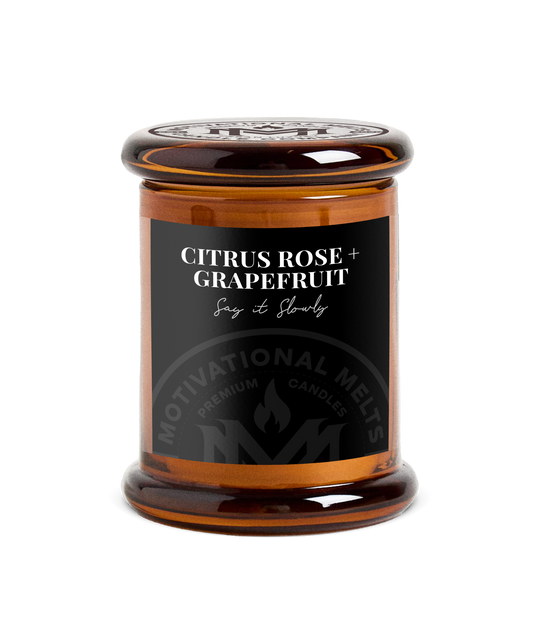 Say It Slowly- Citrus Rose &amp; Grapefruit Soy Candle