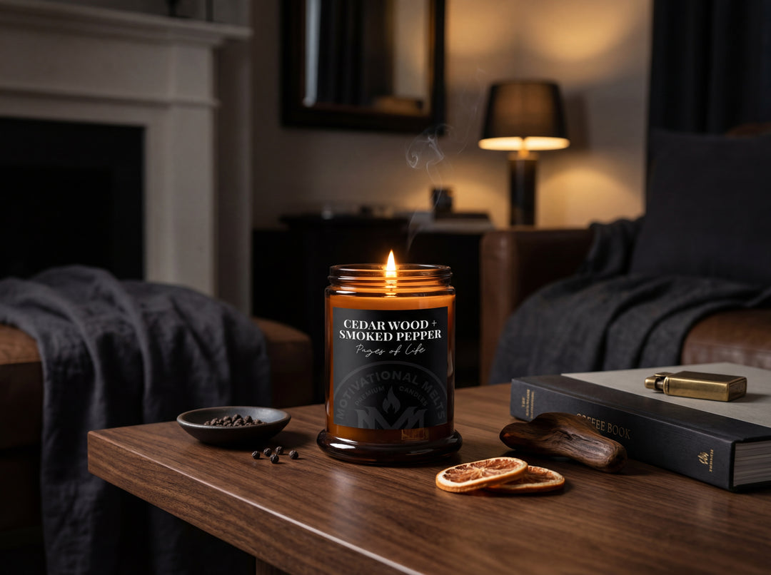 Pages of Life- Cedarwood &amp; Smoked Pepper Soy Candle