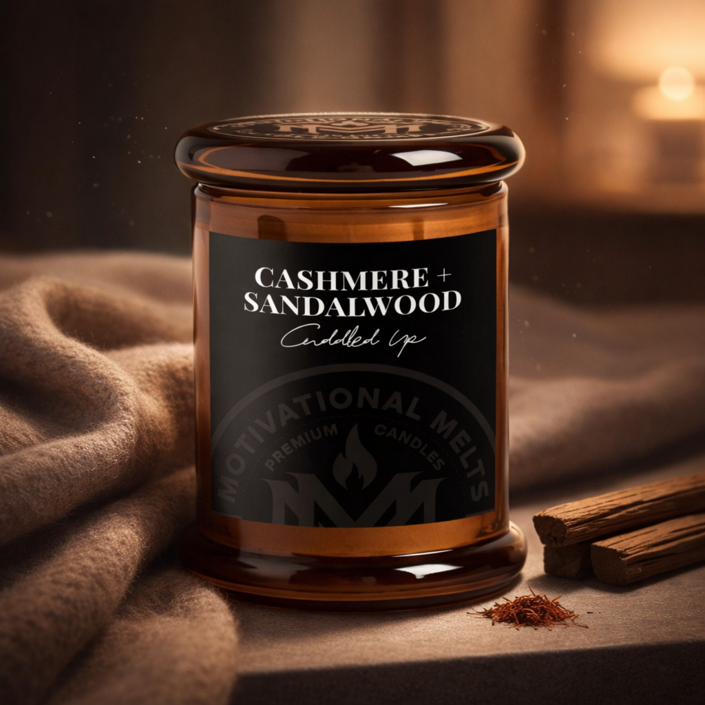 Cuddled Up- Cashmere &amp; Sandalwood Soy Candle