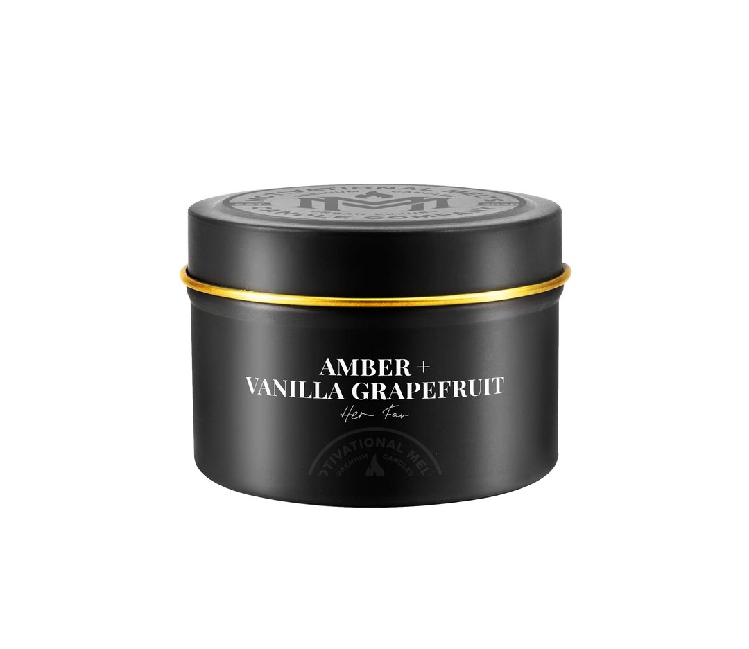 Her Favorite- Amber &amp; Vanilla Grapefruit Soy Candle