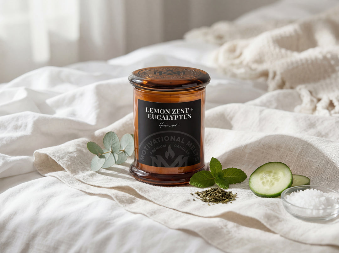 Honor- Lemon Zest &amp; Eucalyptus Soy Candle