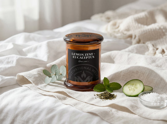 Honor- Lemon Zest &amp; Eucalyptus Soy Candle