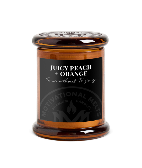 Fine Without Trying- Juicy Peach &amp; Orange Soy Candle