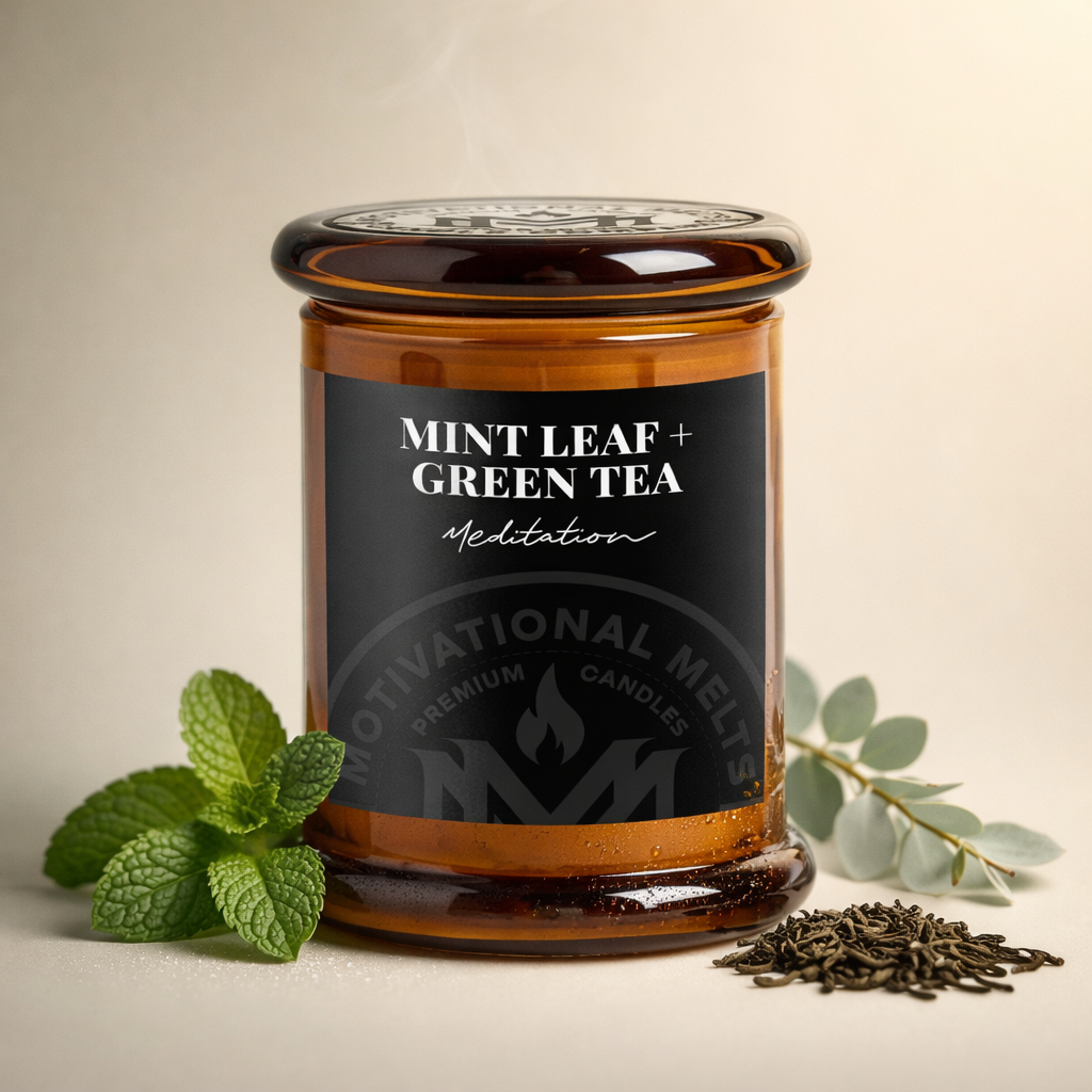Meditation- Mint Leaf &amp; Green Tea Soy Candle