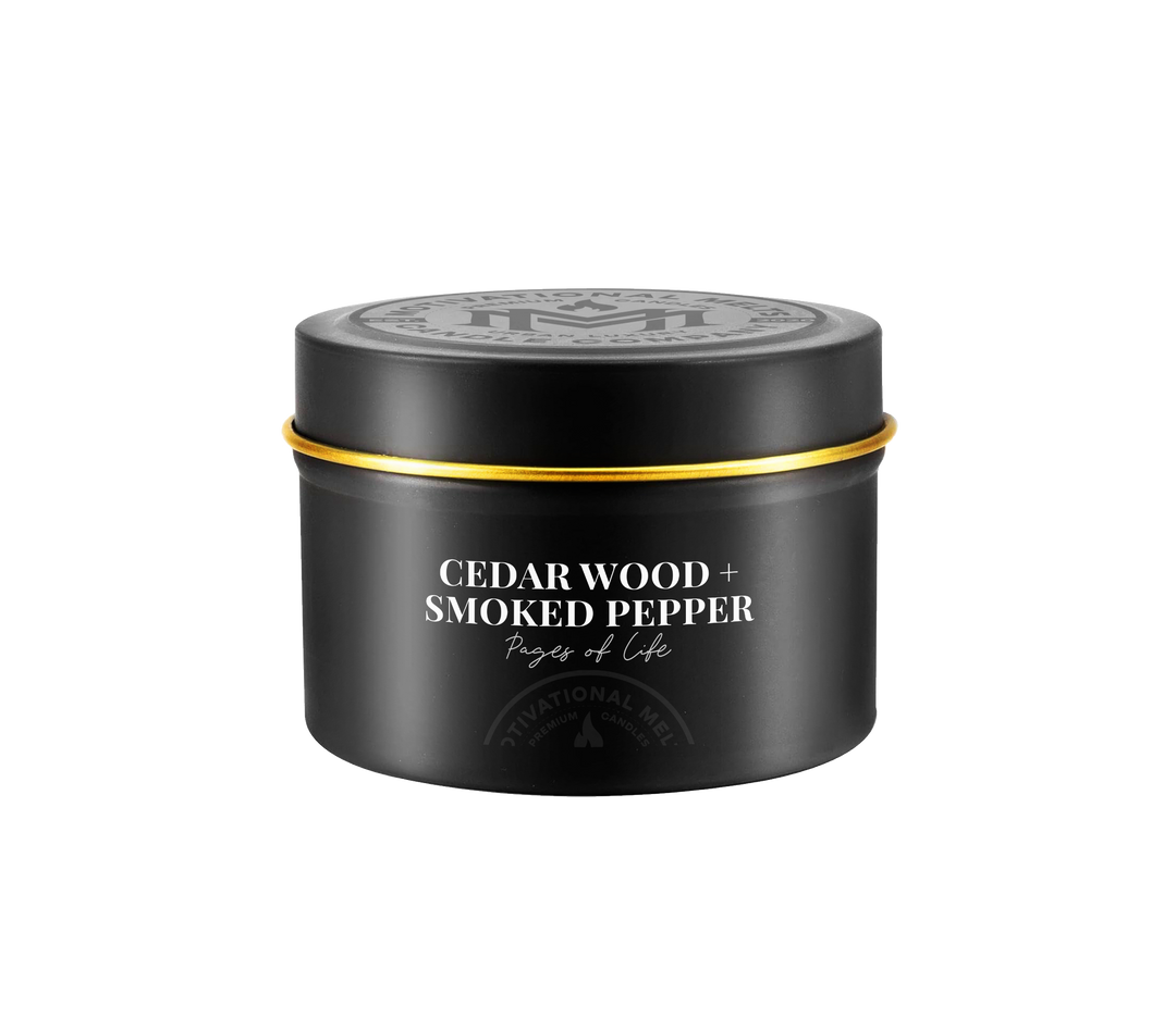 Pages of Life- Cedarwood &amp; Smoked Pepper Soy Candle