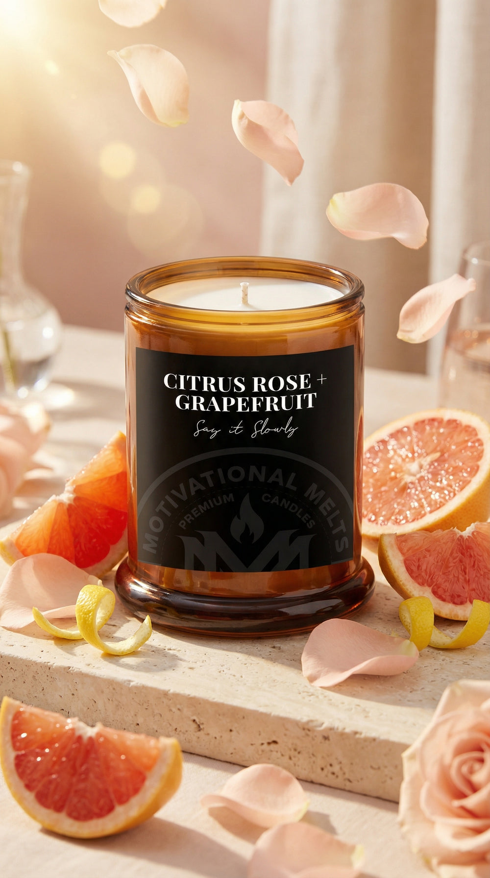 Say It Slowly- Citrus Rose & Grapefruit Soy Candle