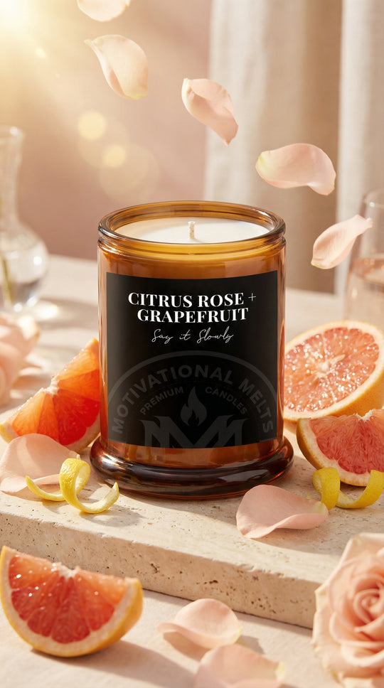 Say It Slowly- Citrus Rose &amp; Grapefruit Soy Candle