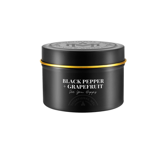 See You Happy- Black Pepper &amp; Grapefruit Soy Candle