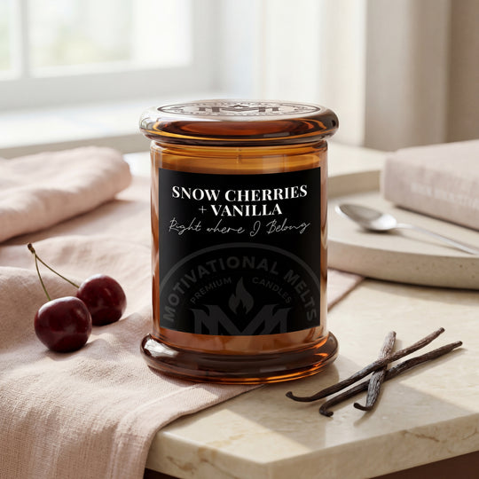 Right Where I Belong- Snow Cherries &amp; Vanilla Soy Candle