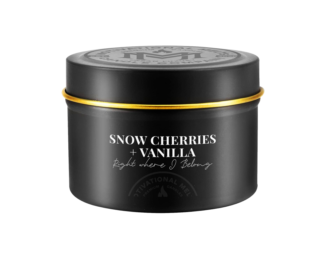 Right Where I Belong- Snow Cherries &amp; Vanilla Soy Candle