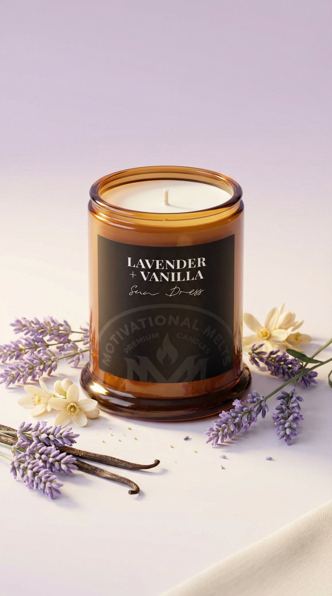 Sun Dress- Lavender &amp; Vanilla Soy Candle